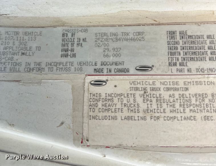 image for item DW4367 2000 Sterling L-Line ready mix truck