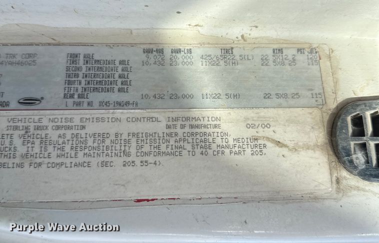 image for item DW4367 2000 Sterling L-Line ready mix truck