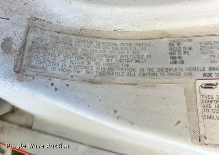 image for item DW4367 2000 Sterling L-Line ready mix truck