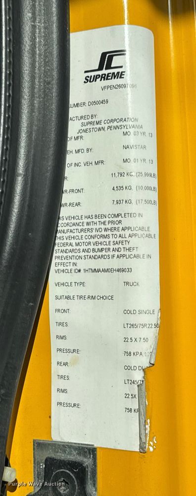 image for item DW6669 2014 International 4300 Durastar box truck