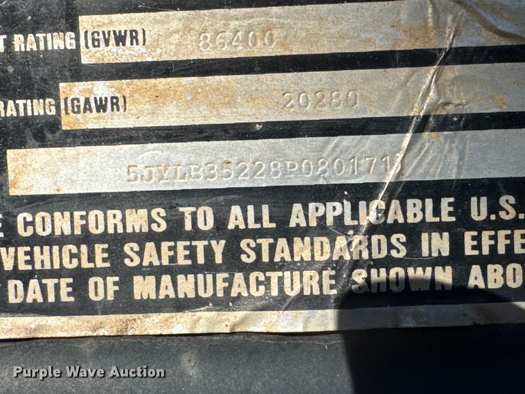 image for item DW6753 2008 Pitts LB35-33 drop deck equipment trailer