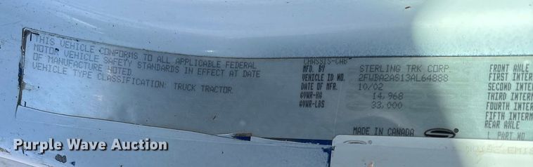 image for item DW7265 2003 Sterling reel truck