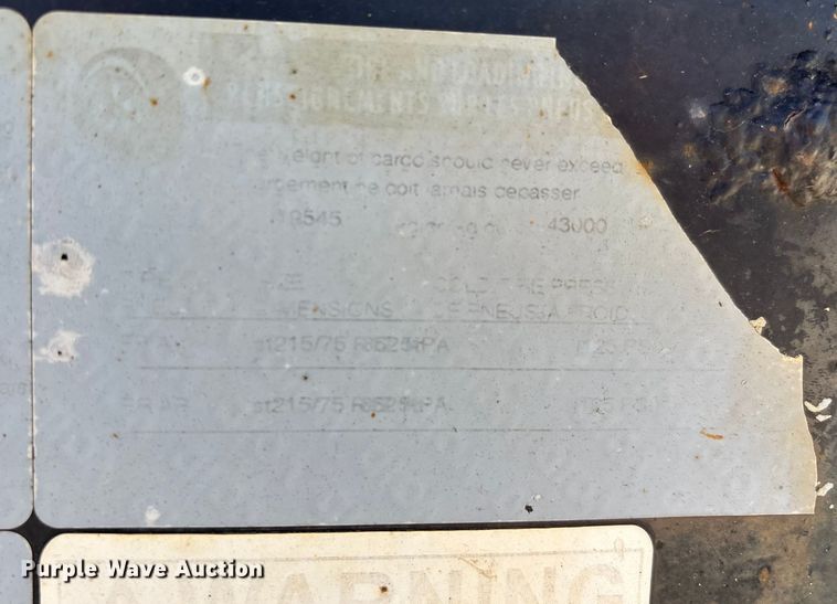 image for item DW7279 2015 Kaufman drop deck equipment trailer