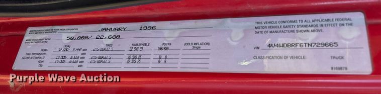 image for item EA7041 1996 Volvo tank truck