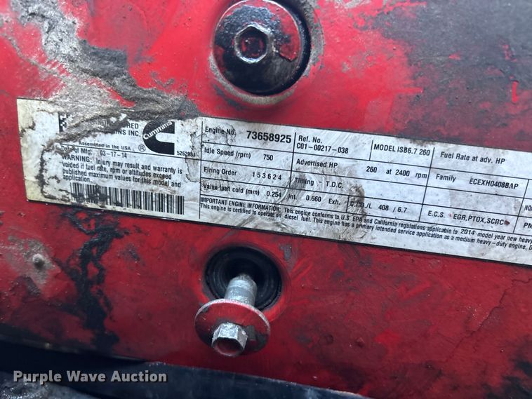 image for item EC3901 2015 Freightliner M2 truck cab and chassis