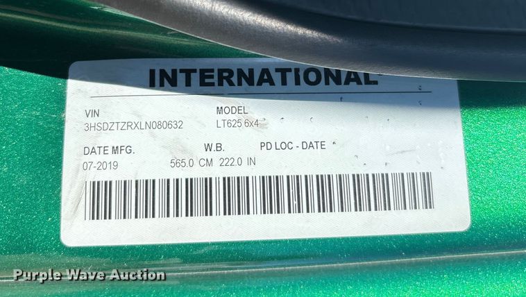 image for item EC3904 2020 International LT625 semi truck