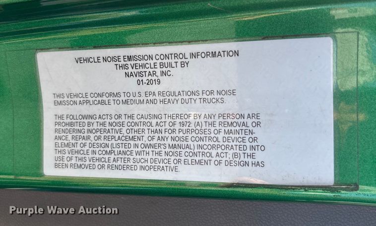 image for item EC3907 2020 International LT625 semi truck