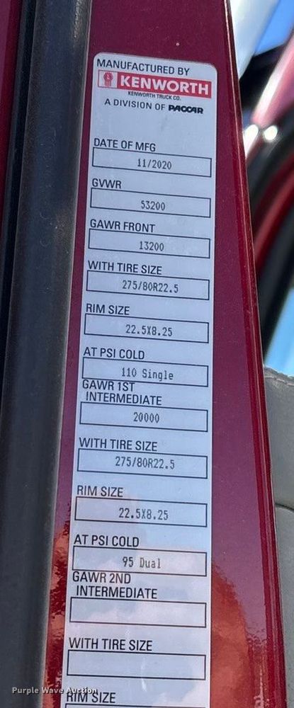 image for item ED2317 2021 Kenworth T680 semi truck