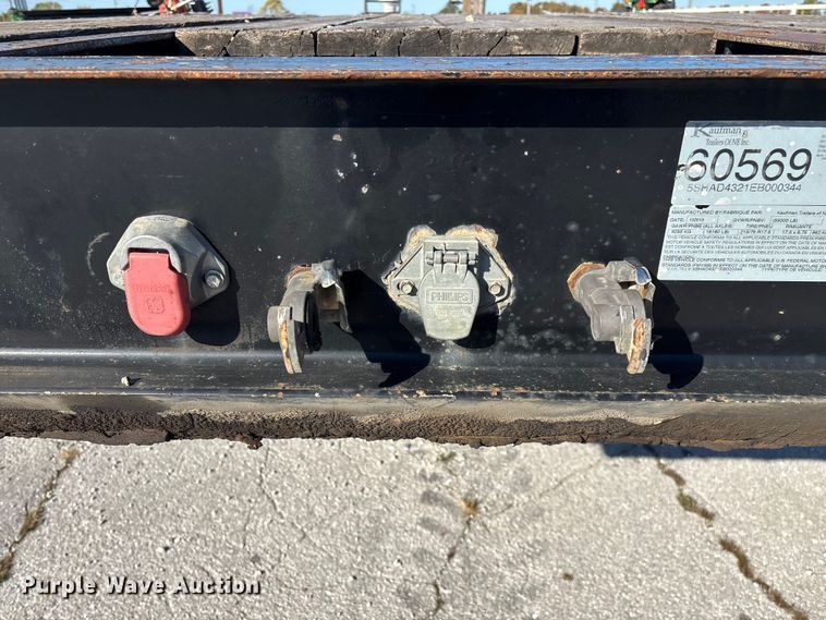 image for item ED2336 2014 Kaufman drop deck equipment trailer