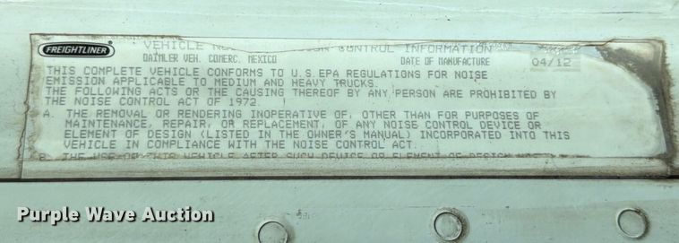 image for item ED4994 2013 Freightliner Coronado semi truck