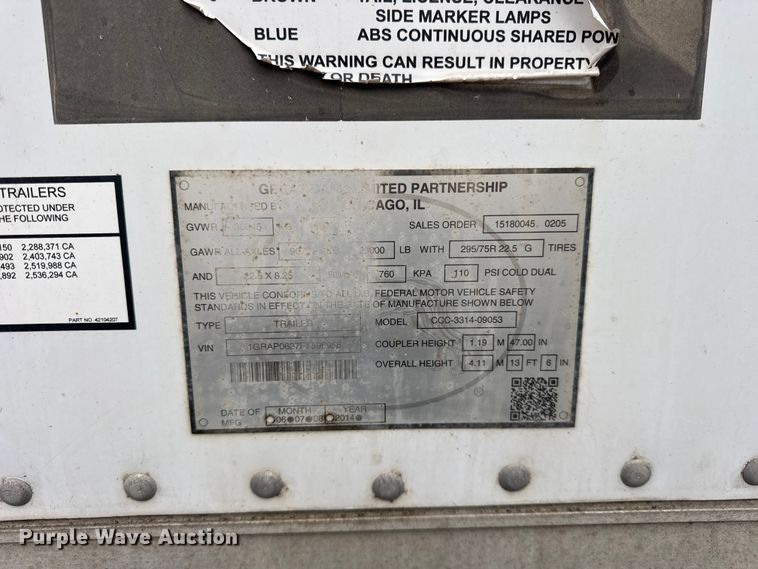 image for item EF2236 2015 Great Dane dry van trailer