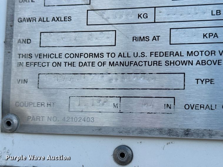 image for item EF2272 2015 Great Dane CSE-1314-02048 dry van trailer