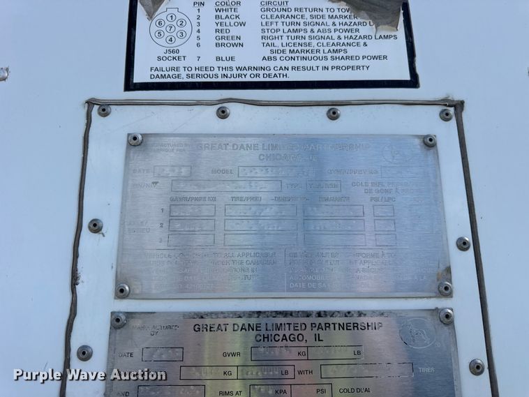 image for item EF2272 2015 Great Dane CSE-1314-02048 dry van trailer