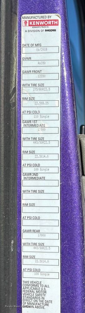 image for item EF6183 2019 Kenworth T680 semi truck