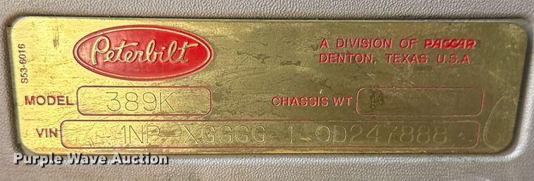 image for item EG6055 2014 Peterbilt 389K glider kit semi truck