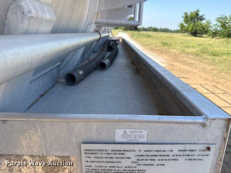 image for item EG6131 2007 Dragon Products vacuum trailer