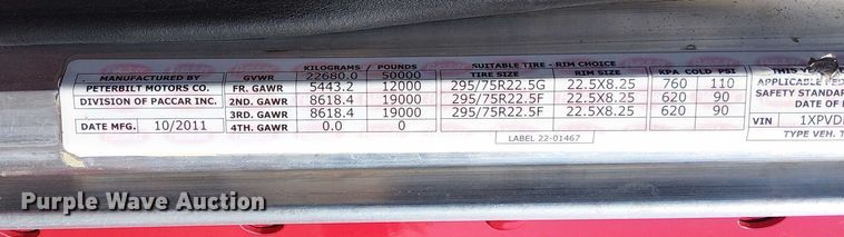 image for item EG8256 2012 Peterbilt 384 semi truck