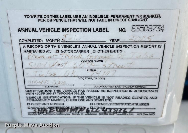 image for item EG8276 2020 International MV607 water truck