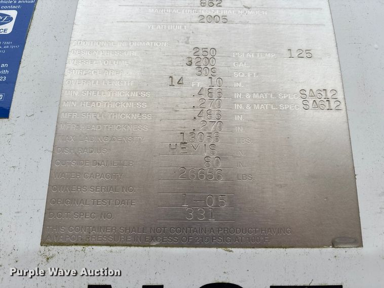 image for item EM6159 2005 Sterling Acterra propane delivery truck