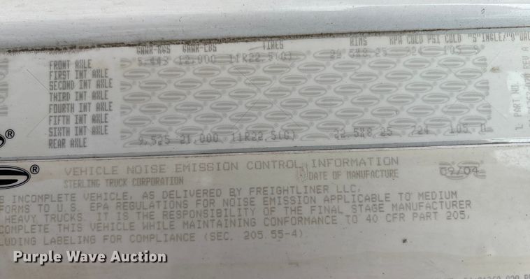 image for item EM6159 2005 Sterling Acterra propane delivery truck