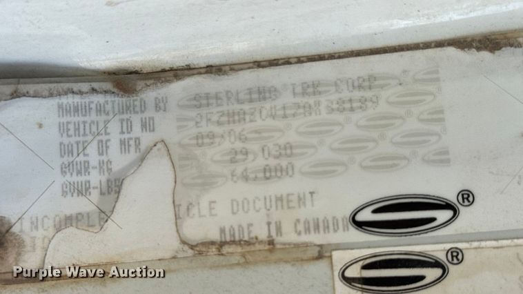 image for item EM8467 2007 Sterling LT9500 roll-off container truck