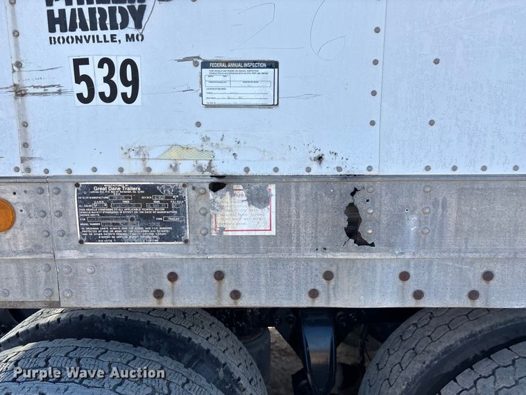 image for item EN0522 1986 Great Dane dry van trailer