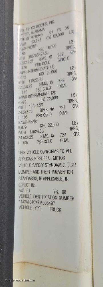 image for item EO4795 2007 Mack CTP713 dump truck