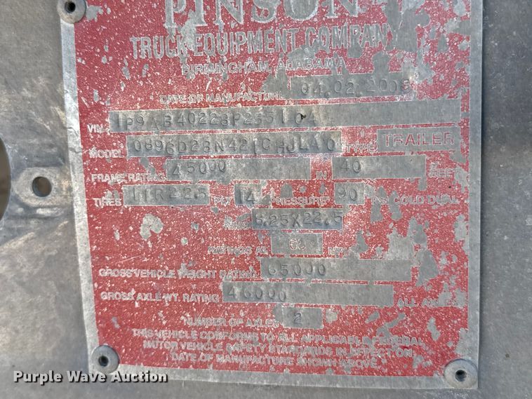 image for item EP0930 2008 Pinson feed delivery trailer