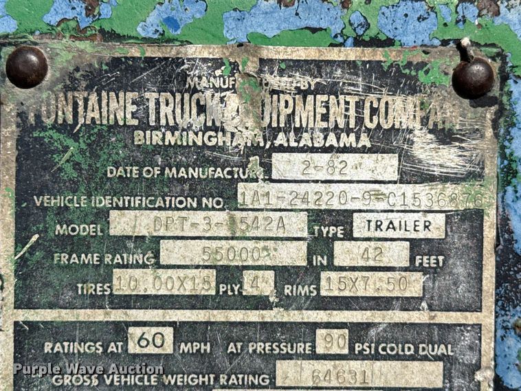 image for item EP0971 1982 Fontaine drop deck trailer