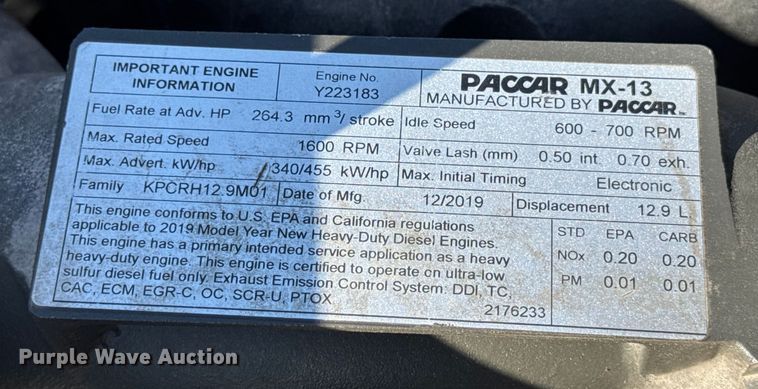 image for item ER0204 2020 Kenworth T680 semi truck