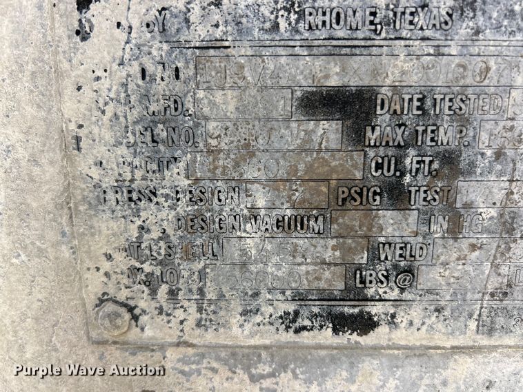 image for item ET6626 1992 J&L Tank pneumatic dry bulk trailer