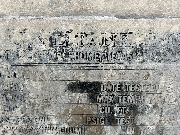 image for item ET6626 1992 J&L Tank pneumatic dry bulk trailer