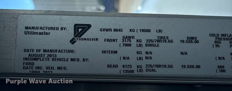 image for item ET8613 2013 Ford F59 delivery truck