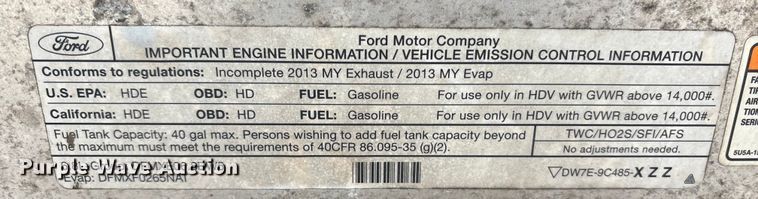 image for item ET8614 2013 Ford F59 delivery truck