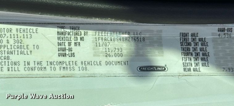 image for item EU5389 2008 Freightliner Business Class M2 Crew Cab flatbed truck