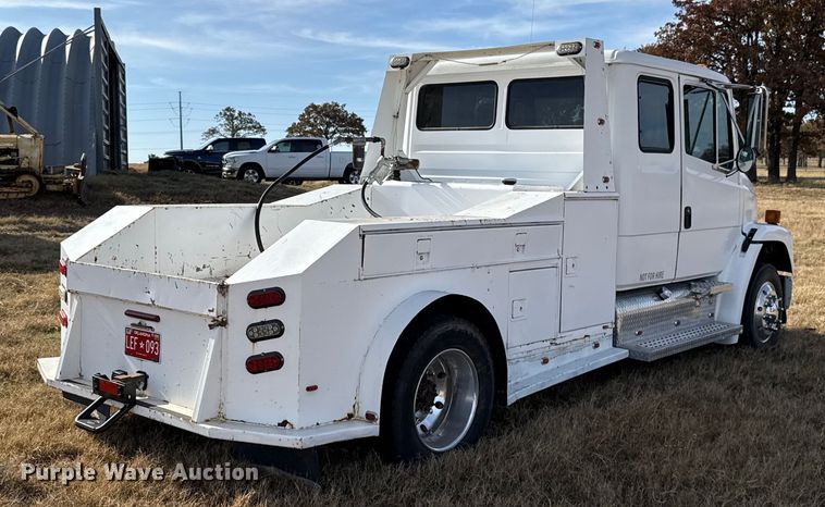 image for item EU5392 1996 Freightliner FL50 Crew Cab flatbed truck