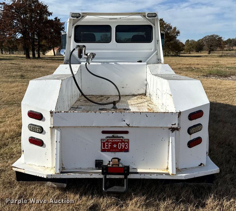 image for item EU5392 1996 Freightliner FL50 Crew Cab flatbed truck