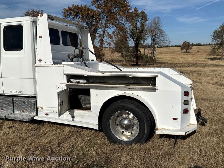 image for item EU5392 1996 Freightliner FL50 Crew Cab flatbed truck