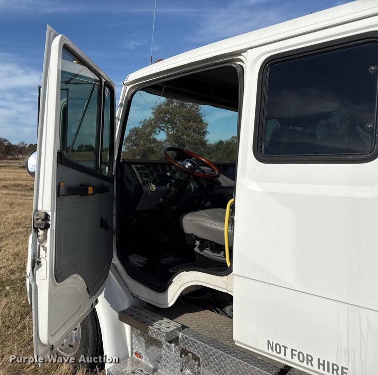 image for item EU5392 1996 Freightliner FL50 Crew Cab flatbed truck