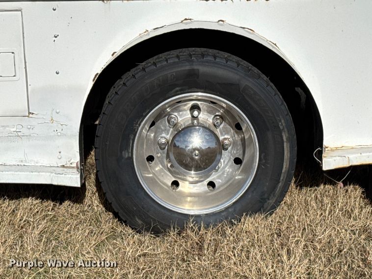 image for item EU5392 1996 Freightliner FL50 Crew Cab flatbed truck