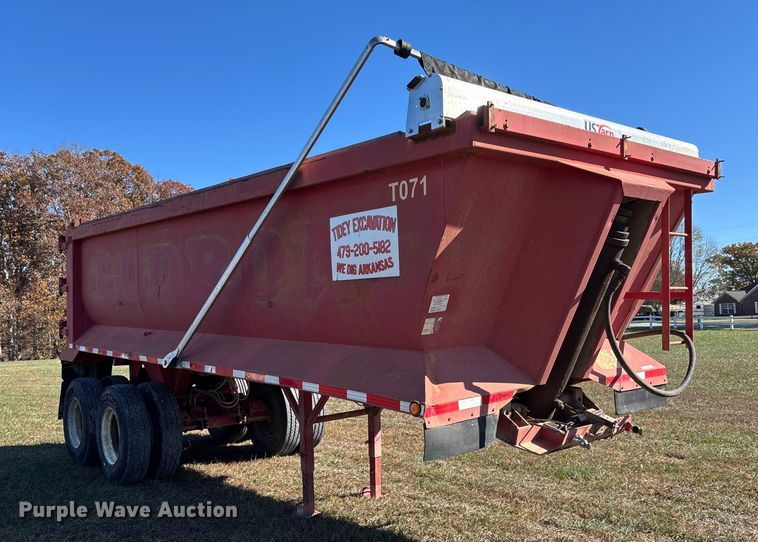 image for item EV3266 1990 Hilbilt 22-24 5/16 FLMN end dump trailer