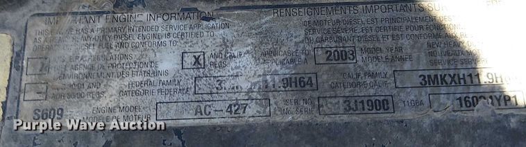 image for item FK0542 2004 Mack CX613 semi truck