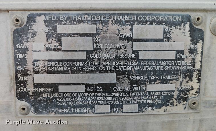 image for item FK0654 2001 Trailmobile dry van trailer