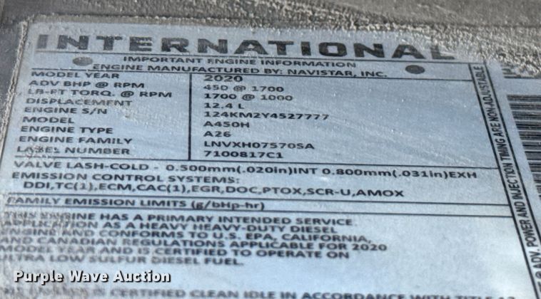 image for item GH9360 2021 International LT625 semi truck