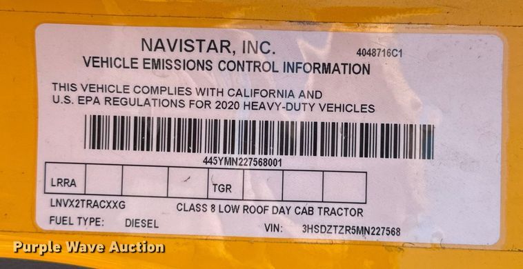 image for item GH9360 2021 International LT625 semi truck