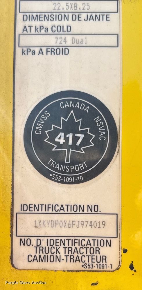 image for item YA0724 2015 Kenworth T680 semi truck