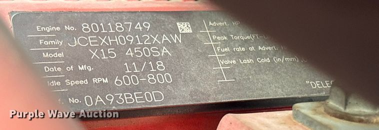 image for item YA1055 2019 International LT625 semi truck