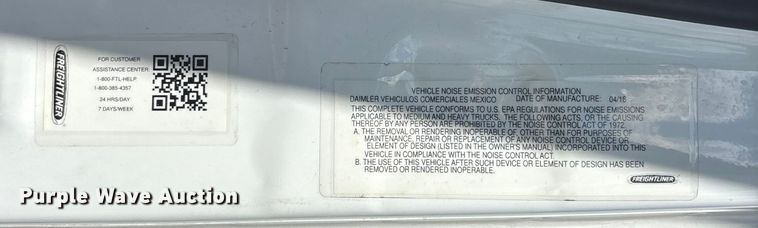 image for item YA1179 2019 Freightliner Cascadia semi truck