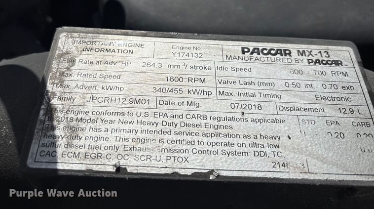 image for item YA1189 2019 Kenworth T680 semi truck