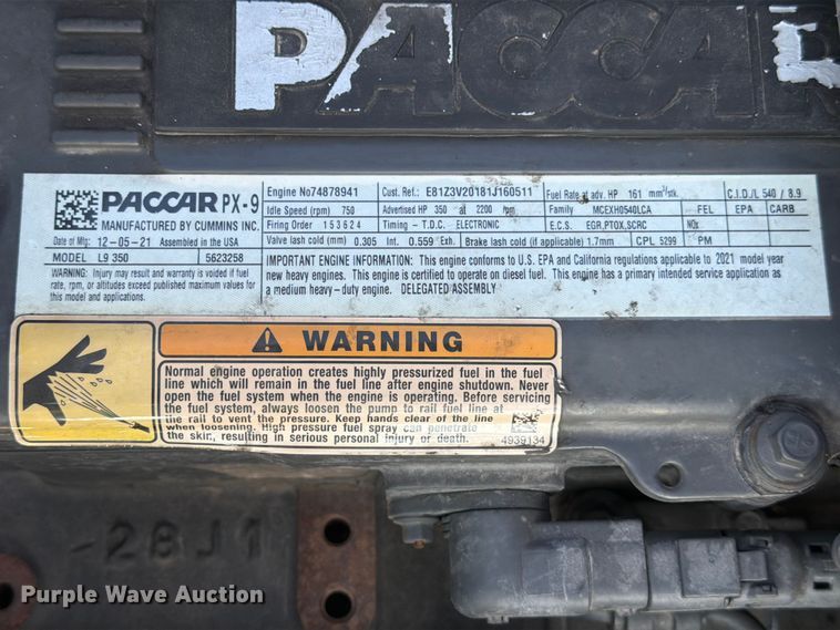 image for item YA1239 2023 Peterbilt 348 flatbed truck